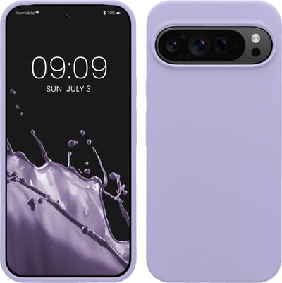 kwmobile telefoonhoesje geschikt voor Google Pixel 9 Pro XL - Hoesje met siliconen coating - Smartphone case in lavendel