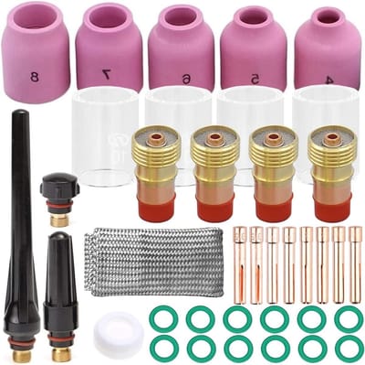Lasaccessoires Kit - Toebehoren Set - Metaal Bewerken - 38 Delig - Diverse Maten - Transparant