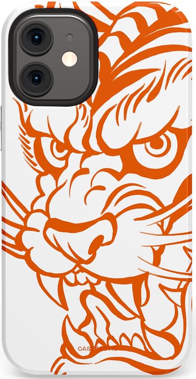Casetastic Hoesje Geschikt voor Apple iPhone 12 Mini - Stijlvolle Beschermende Duo-layer Case - Wilde lijnen