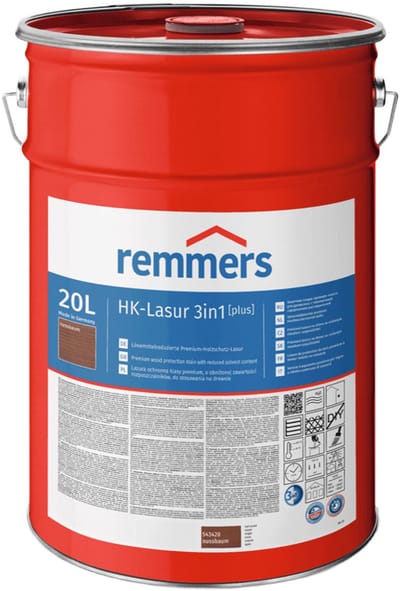 Remmers - HK 3in1 glazuur [plus] 20 l, walnoot
