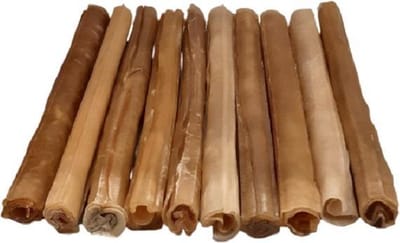 Geperste staaf Voordeelverpakking van 10st. 25,4cm 90/100 Gram - Kauwstaven - Runderhuid - Snack - Kauwbot - Hondensnacks - Hond - Snacks