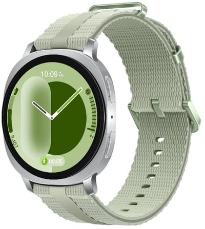 Strap-it siliconen sport bandje smartwatchband geschikt voor Samsung Galaxy Watch 9 (40/44mm) / Watch 8 (40/44mm) / 8 Classic (46mm) - lichtgroen