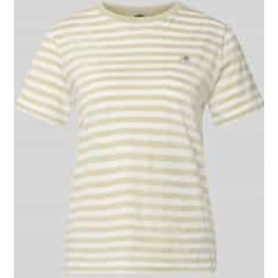 T-shirt met ronde hals en labelstitching