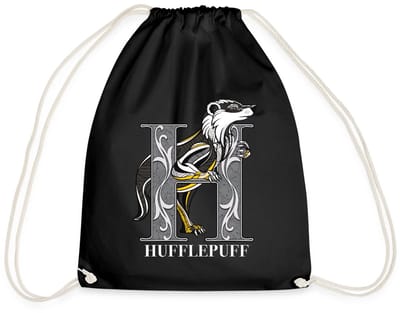 Harry Potter Hufflepuff Coat of Arms Monochrome Gymtas