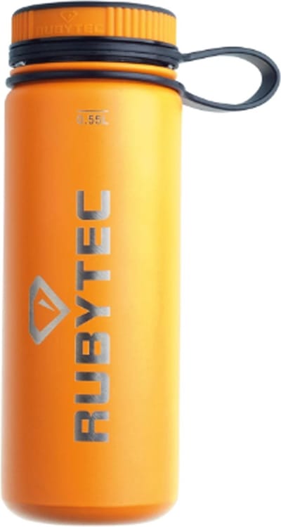Rubytec Shira Drinkfles - 550 ml - Thermosbeker - RVS Waterfles - Handige Drinktuit - Lekvrije Drinkdop - Urenlang Koud en Warm Drinken - Lekvrij - BPA-vrij - Oranje