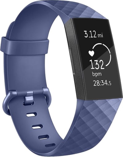 Jumada’s horlogeband - Fitbit Charge 3 - Gespsluiting - Navy Blue - Siliconen
