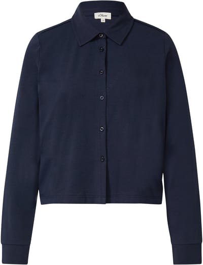 s.Oliver - female - Afgesneden jersey blouse met elastische tailleband aan de achterkant