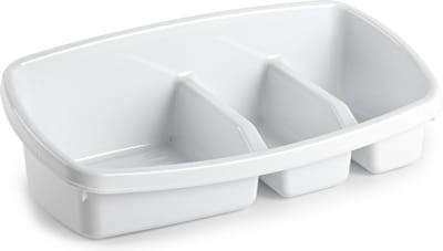 Plasticforte Keukenspons houder - 26x14 cm - wit - doekjes organizer - keuken - kunststof