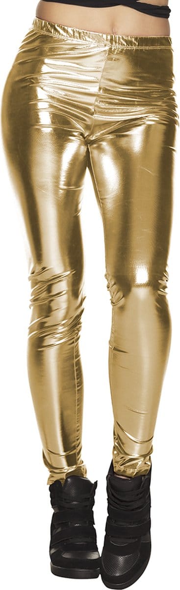 Boland - Legging Glance goud (M) - Volwassenen - Showgirl - 80's & 90's - Disco - Festival