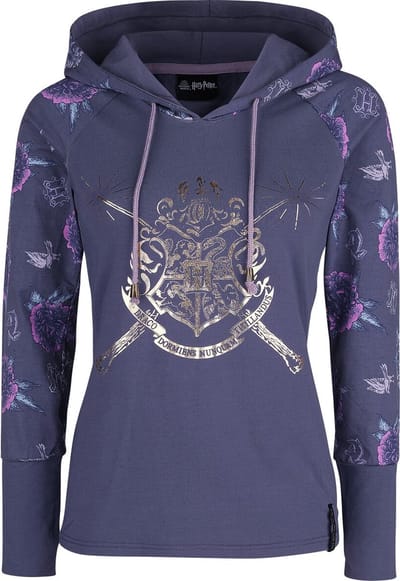 Harry Potter Hogwarts Crest Dames Trui met capuchon - paars - 4XL