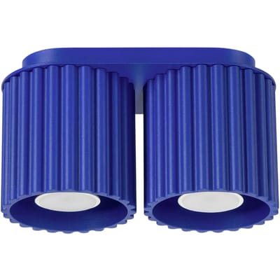 Sollux Lighting Plafondlamp Aura - GU10 - ultramarijn - aluminium - 21x10x12cm