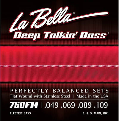La Bella L-760FM Bassnaren Set Stainless Steel Flatwound Medium (049-109)