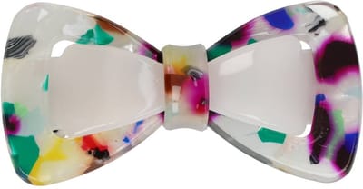 Haarsoires Haarspeld Patentspeld 6cm - Strik – Marmer Patroon – Anti-Slip – Wit Multicolor - Haarspelden voor Dames - Haarklem - Haarclip - Haaraccessoires - Hair Clip - Decoratieve Haaraccessoire