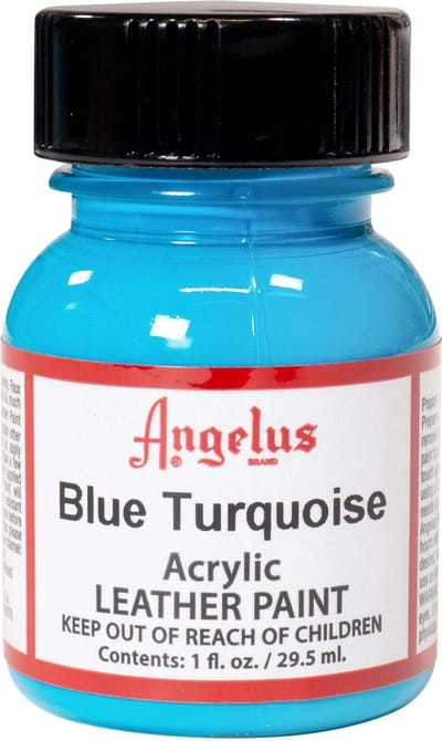 Angelus Leather Acrylic Paint - textielverf voor leren stoffen - acrylbasis - Blue Turquoise - 29,5ml