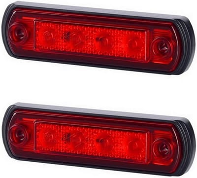 2 x 4 LED SMD Lamp Rood Verstelbare Pagina Lamp 12 V 24 V E-markering Positie Lamp Auto Truck Auto Achterlicht Universele
