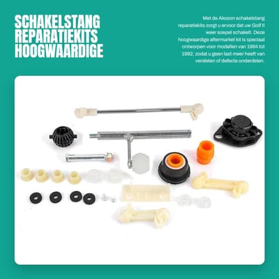 Dailygoods- Reparatieset Hoogwaardige Kwaliteit - Schakelstang - Geschikt voor Golf II 1984-1992 - ABS + Metaal - Eenvoudige Installatie - Duurzaam - Schakelset