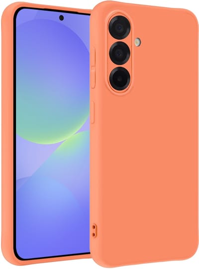 Hoesje - Geschikt voor Samsung Galaxy A36 - Sterk & Shockproof - Siliconen Case - Hoes Cover - Telefoonhoes - Perzik