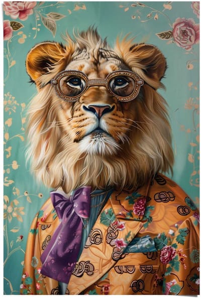 Poster Dandy Lion Portrait - 91,5 x 61 - Papier - REINDERS