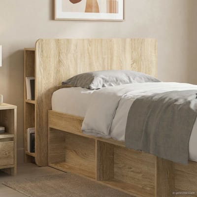 vidaXL - Hoofdeinde - Kast - met - opslag - Sonoma - Eiken - Bewerkt - hout