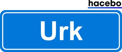 Hacebo - Plaatsnaam Sticker - 29x10 CM - Urk sticker - Verkeersborden sticker - grappige cadeaus - Urk