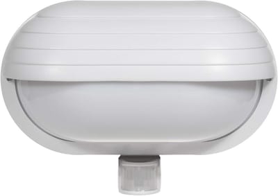 Buitenlamp met Bewegingssensor en Schemersensor, E27 Fitting, Wit