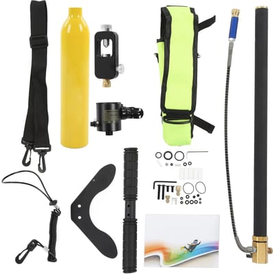 Kit Mini Bouteille de Plongée Portable 0.5L Recycleur de Plongée Autonome Dispositif de Respiration Sous-Marine yellow