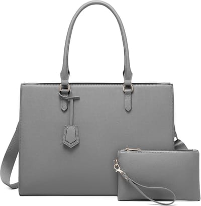 Laptoptas voor dames 17 inch casual werktas met USB-oplaadpoort en portemonnee