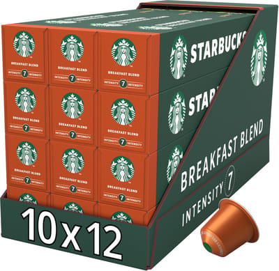 Starbucks by Nespresso capsules Breakfast Blend - 10 koffiecups x 12 doosjes