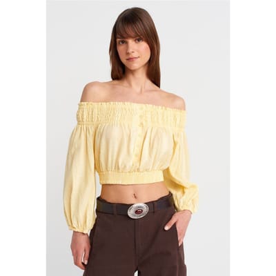 Off-shoulder Crop Blouse