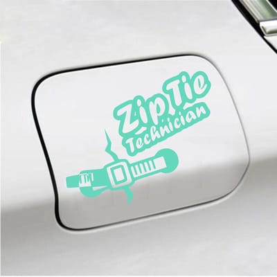 Bumpersticker - Zip Tie Technician - 11,2 X 14,8 - Mint
