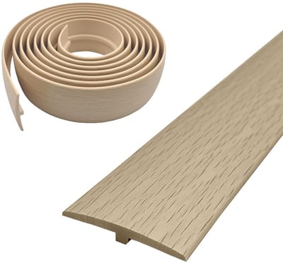 Zelfklevend T-vormig PVC Overgangsprofiel - 50 mm Breed - Vloerovergangsstrip voor Laminaat en Hardhout - 3 m