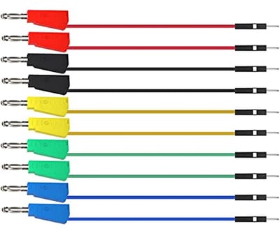Siliconen testkoordset - 10 stuks - Stapelbare Banaanpluggen voor Elektrische Tests