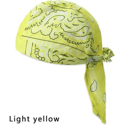 Hommes Femmes Foulard Séchage Rapide Coton Chapeau de Pirate Sport de Plein Air Cyclisme Bandana Absorbant la Sueur Cancer Chimiothérapie Bonnet Musulman Turban beige