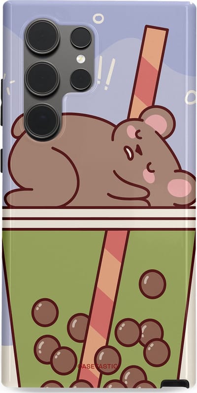 Casetastic Hoesje Geschikt voor Samsung S24 Ultra - Stijlvolle Beschermende Duo-layer Case - Bubbelthee Droom