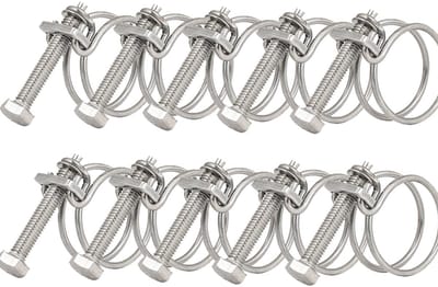 Dailygoody - Slangklemmen - Verstelbare Slangklemmen - RVS - Pack van 10 - Duurzaam en sterk - Voor slangen van 25-29mm - Geschikt voor diverse toepas