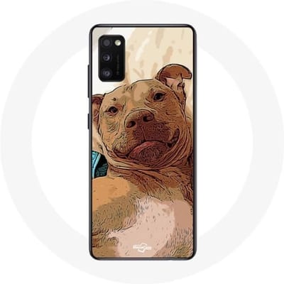 Samsung Galaxy A41 Hoesje American Pit Bull Terrier Bruin bruin