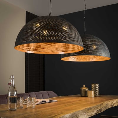 Hoyz Hoyz hanglamp Ø70 half ronde metalen hanglamp transparant