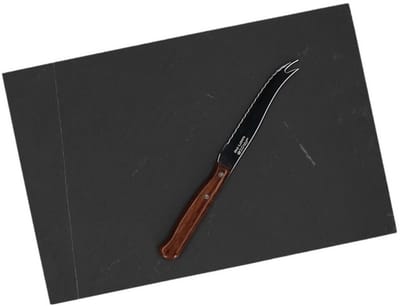 Kaas serveerplank leisteen 30 cm met kaasmes