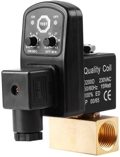 Dailygoods- Afvoerklep Automatisch - Messing - Elektronisch - Condensaatbeheer - G1/2 - AC230V/110V - Betrouwbare Aftapklep - Condensaataftapkraan