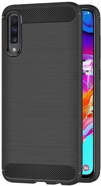Hoesje Geschikt Voor Samsung Galaxy A70/A70s Hoesje Brushed TPU - Matt Zwart