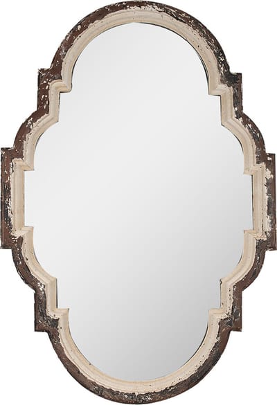 Clayre & Eef Spiegel 63x4x91 cm Bruin Beige Hout