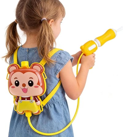 Water Speelgoed - Waterpistool Rugzak - Buitenspelen - Uittrekbaar Spuitstuk - 23 cm - Aap