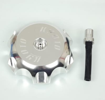 Bouchon de réservoir Kyoto aluminium poli pour moto Kawasaki 65 KX Neuf