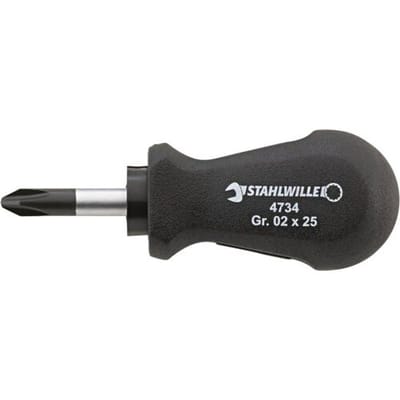 Stahlwille 4734 1 KREUZSCHLITZSCHRAUBENDREHER 47341001 Kruiskop schroevendraaier 1 Koplengte: 25 mm DIN ISO 8764-1, DIN ISO 8764-2