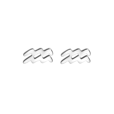 Minimalistisch Sterrenbeeld Waterman oorknopjes - Zodiac Earrings - Zodiac Oorbellen - Silver Earrings Aquarius - Oorknopjes Waterman - Oorstekers Sterrenbeeld Waterman - Waterman oorstekers - Amona Jewelry