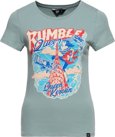 Queen Kerosin dames-T-shirt met print ''Rumble Queen'' QKI31005