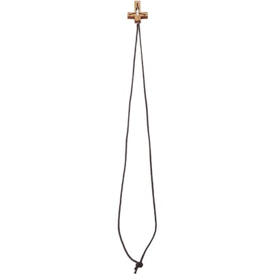 Houten Kruis Hanger Ketting Handgemaakt Gelukkig Gezond Hol Kruis Ketting voor Mannen en Vrouwen white