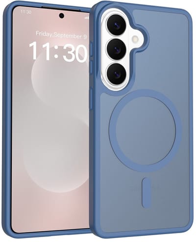Solidenz Hoesje - geschikt voor Samsung Galaxy S26 - Geschikt voor MagSafe - FrostMag - Donker Blauw