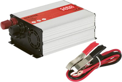 Carpoint Omvormer 24V naar 230V – 300W Continu / 600W Piek – USB 5V 2,1A – Inclusief Accuklemmen – Beveiligd tegen Kortsluiting & Oververhitting