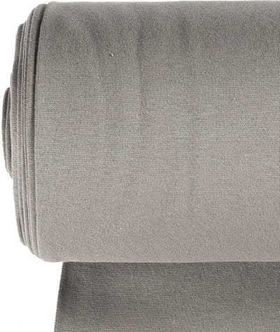 Boordstof Uni Rondgebreid 35 cm per Meter – Grijs – Elastische Boordstof voor Mouwen, Hals & Taille